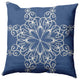 Snowflake Decorative Throw Pillow, Blue, 26"x26"
