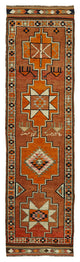 Rug N Carpet - Handmade Turkish 3' 2" x 11' 0" Unique Runner Rug