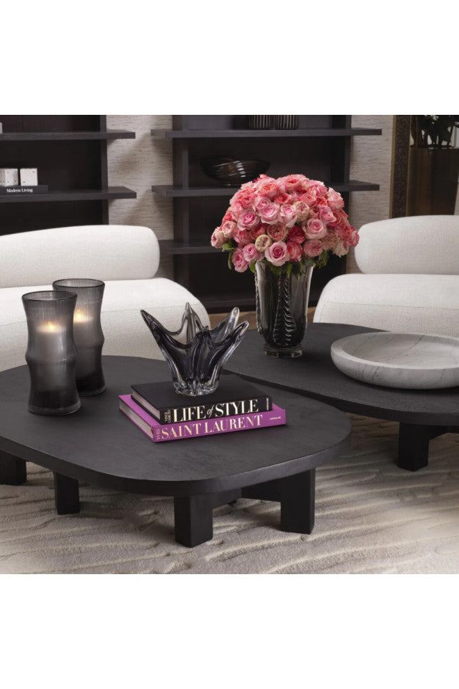 Handblown Glass Modern Bowl, Eichholtz Sutter, Gray