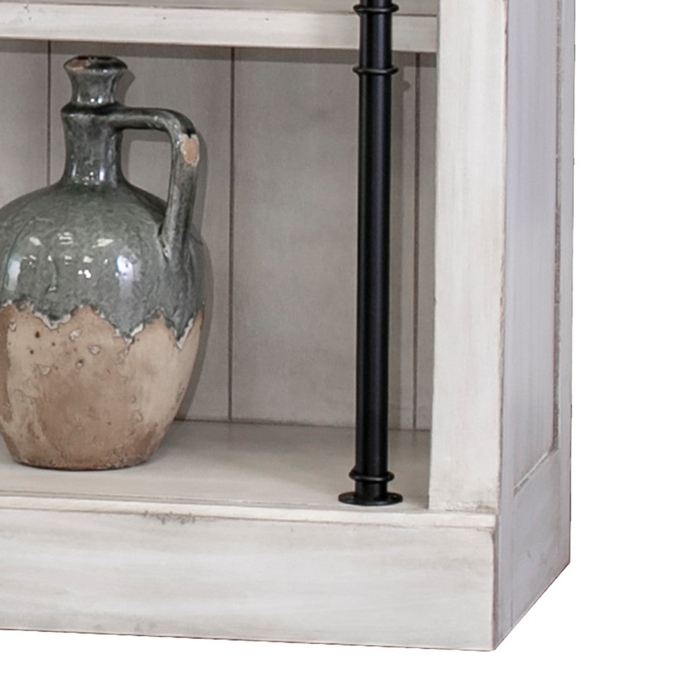 Avondale Barn Door Bookcase White Wood
