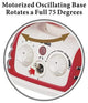 Optimus H1418 Red Retro Design Oscillating Fan Heater With 2