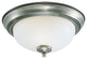 Generation Lighting 1-Light Flush Mount, Brushed Nickel and Satin Etched