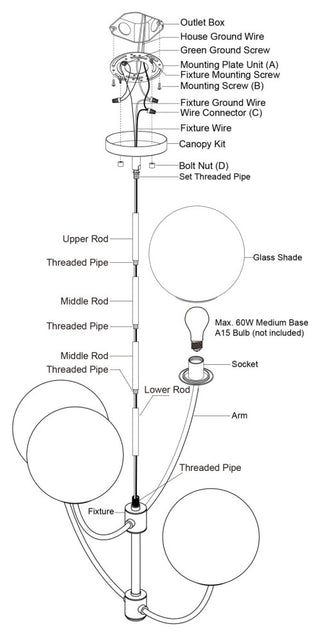 Vaxcel Lighting H0295 Avers 4 Light 26"W Chandelier - Natural Brass