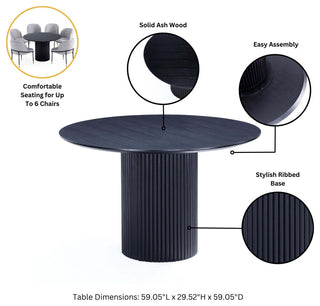 Manhattan Comfort 7-Piece Palmer and Hathaway Dining