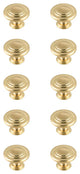 KB2006-GD-10PK Minu 1.3" Mushroom Knob, Set of 10, Brushed Gold