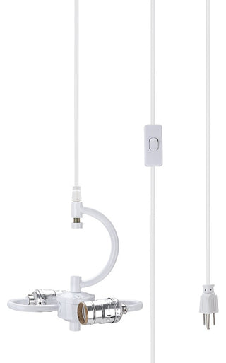 72203-21, 2-Light Plug-In Swag Pendant Light Conversion Kit, Gray-Black