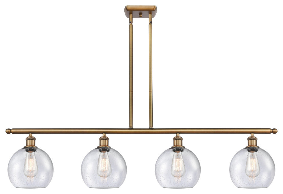 Innovations Lighting 516-4I-BB-G124-8-LED Athens 4 Light 48" Island Light