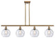 Innovations Lighting 516-4I-BB-G124-8-LED Athens 4 Light 48" Island Light