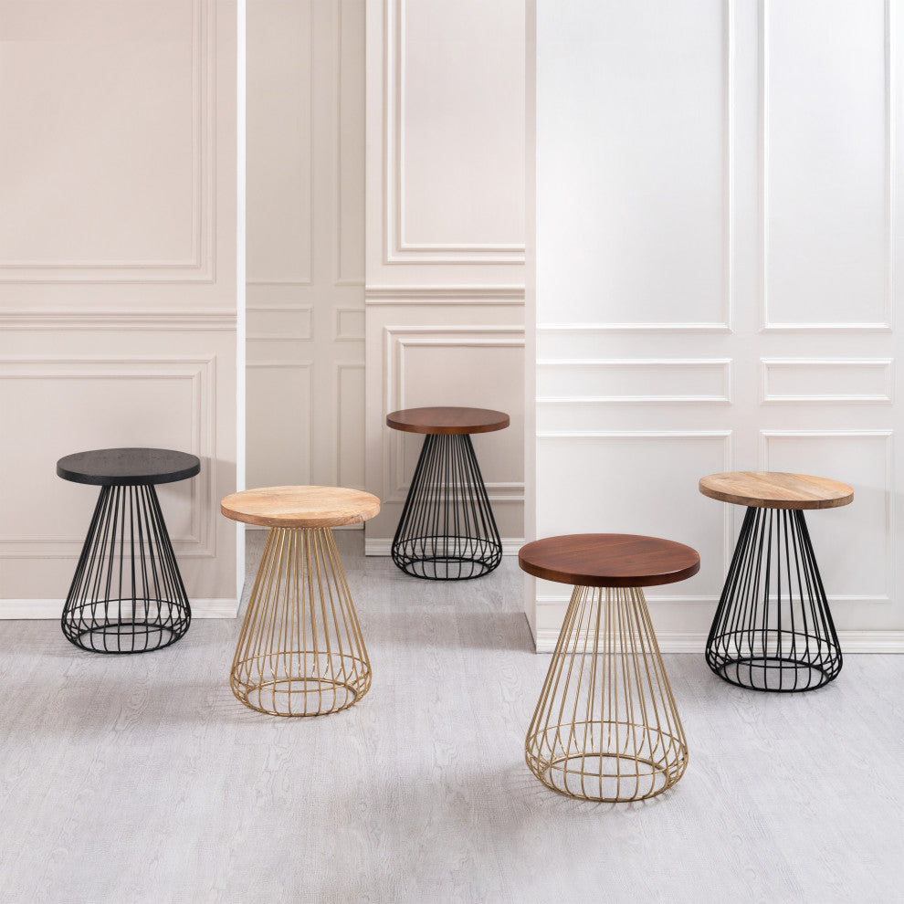 Melody Designer Cage Table, Black/Black