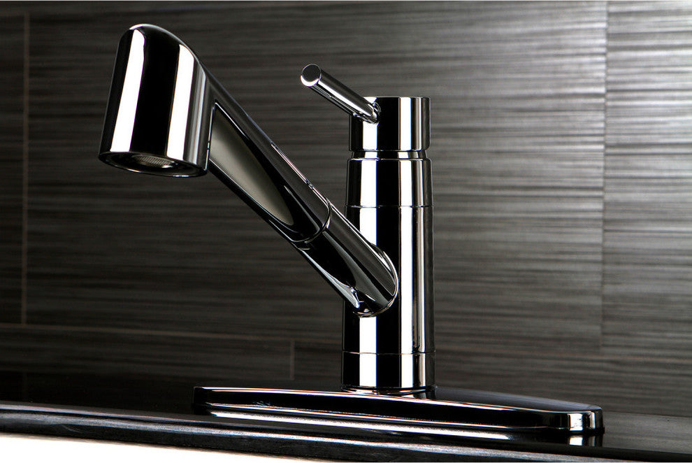 Gourmetier Single-Handle Pull-Out Kitchen Faucet, Polished Chrome