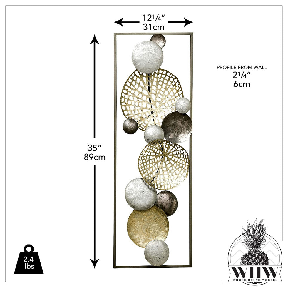 Abstract Dots Botanical Wall Decor, 35"