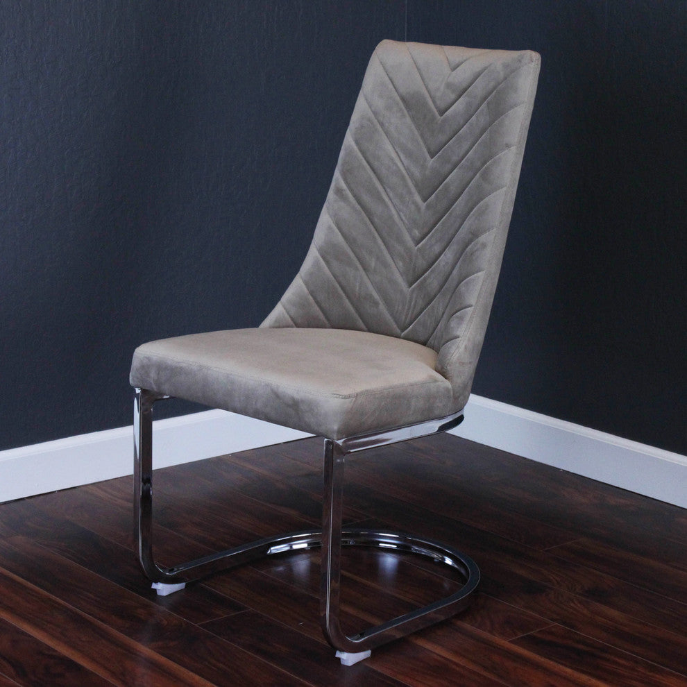 Balisa Velvet Chair, Taupe