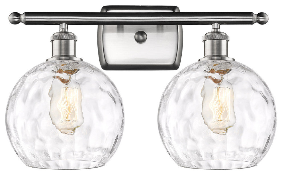 Innovations 516-2W-SN-G1215-8-LED 2 Light Vanity Light, Brushed Satin Nickel