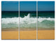 "Beautiful Atlantic Beach Portugal" Metal Wall Art, 3 Panels, 36"x28"