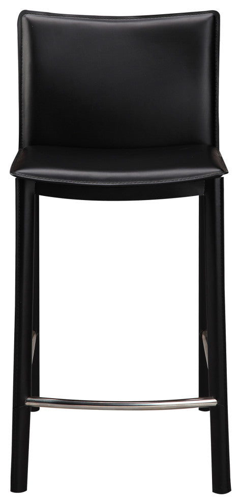 Modern Panca Counter Stool 26" Black - Black