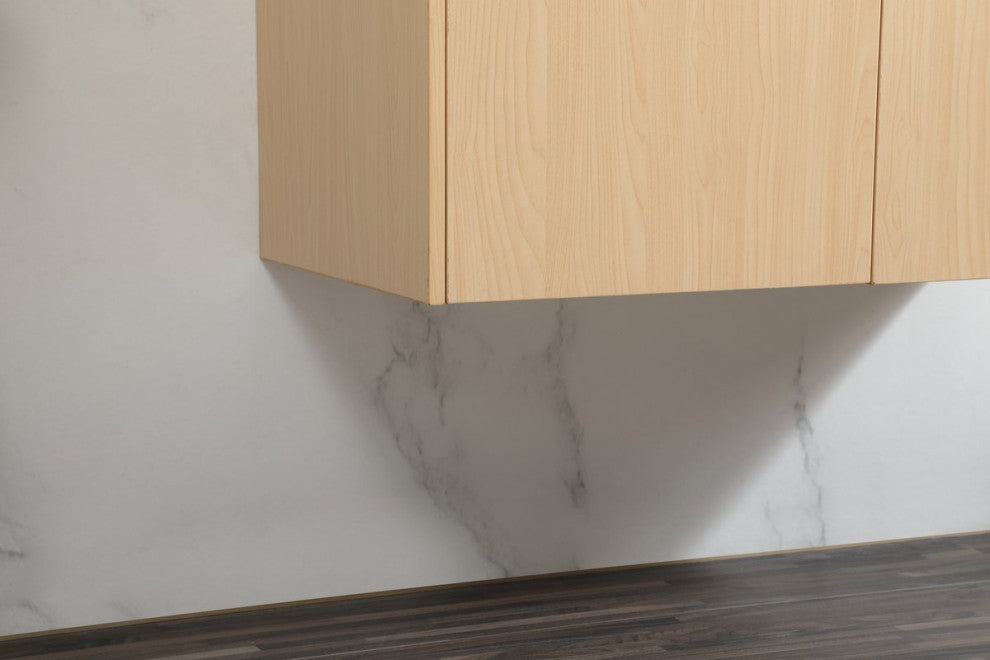 Phoebe Single Bathroom Vanity, Maple, 36", Without Backsplash