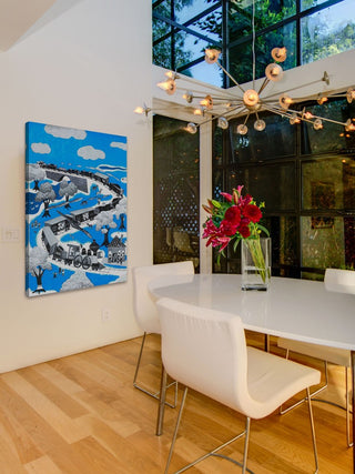 "The Longest Train" Painting Print on Wrapped Canvas