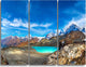 "Enchanting Swiss Alps Mountains" Metal Wall Art, 3 Panels, 36"x28"