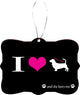 I Love My Basset Hound Dog Rectangle Christmas Tree Ornament