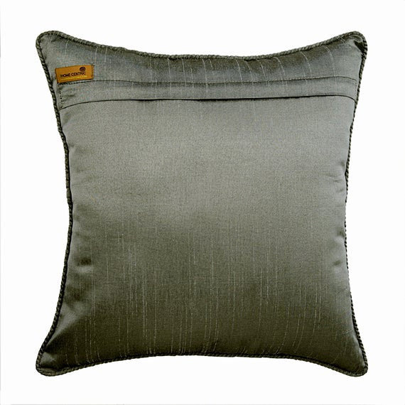 Orange Accent Pillows Jacquard Silk 20"x20" Throw Pillow Cover, Stripe