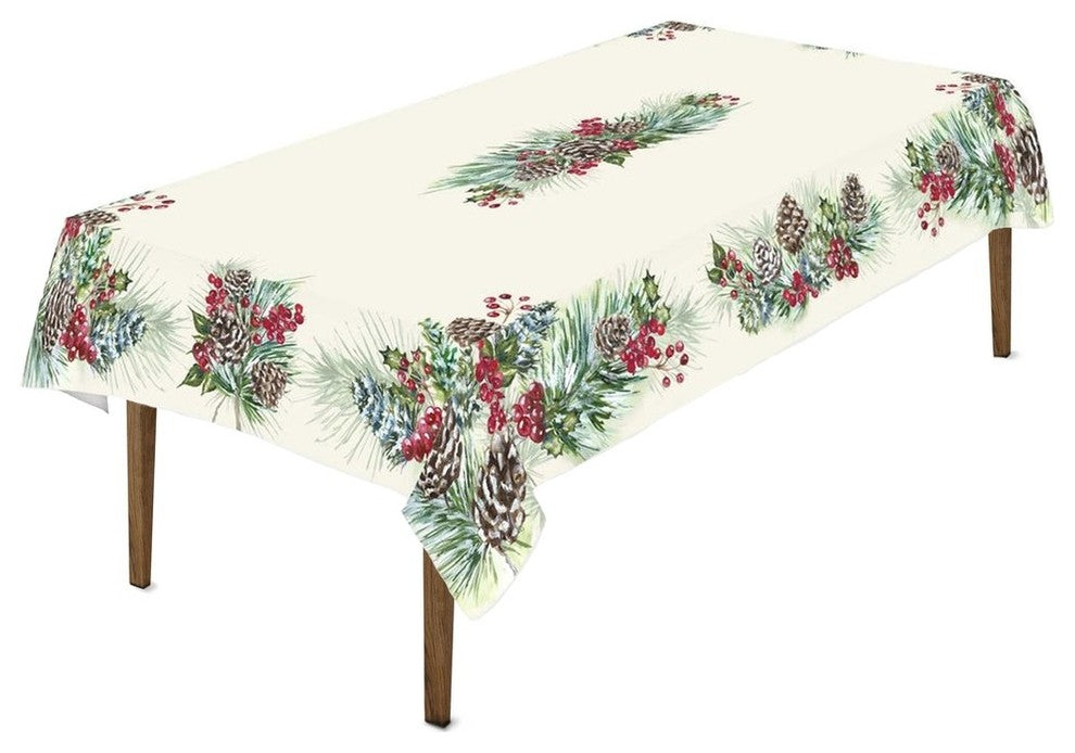 Laural Home Winter Garland 70" X 120" Tablecloth