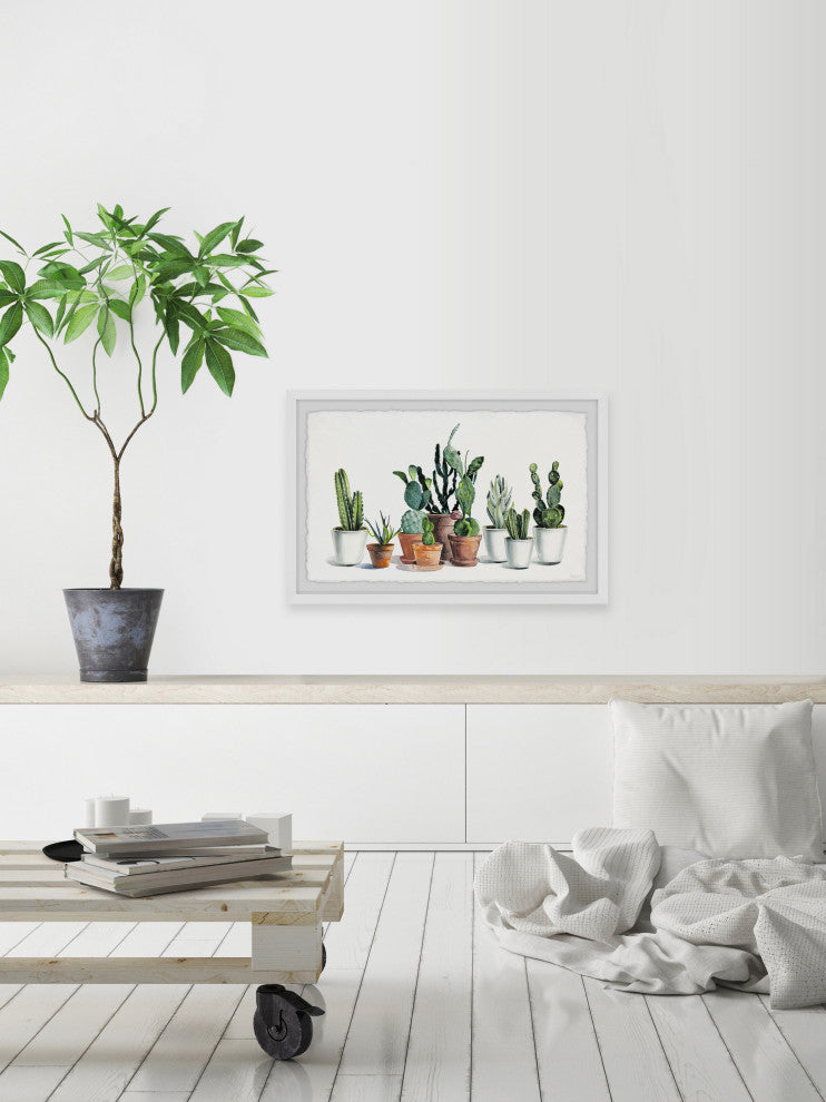 "Cactus Alive" Framed Painting Print, 30"x20"