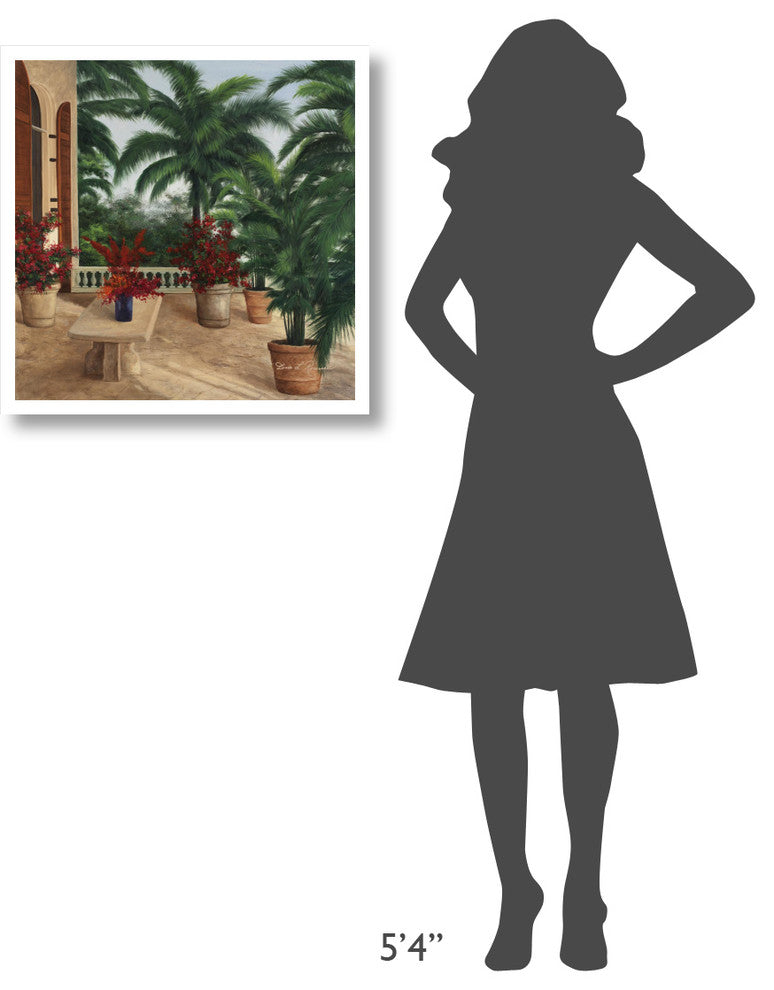 "Tuscan Patio" Digital Paper Print by Diane Romanello, 26"x26"