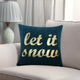 Christmas Icons Throw Pillow Set of 2, Print Gold Let It Snow