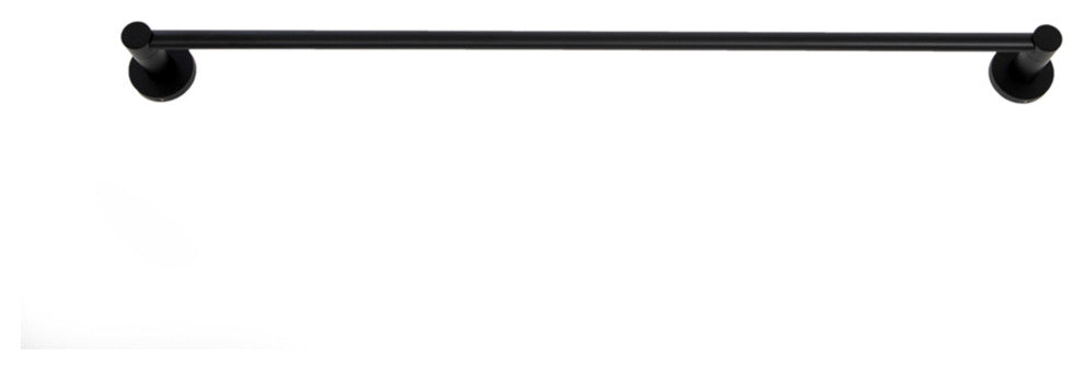 Italia Florence Series Matte Black 24" Towel Bar