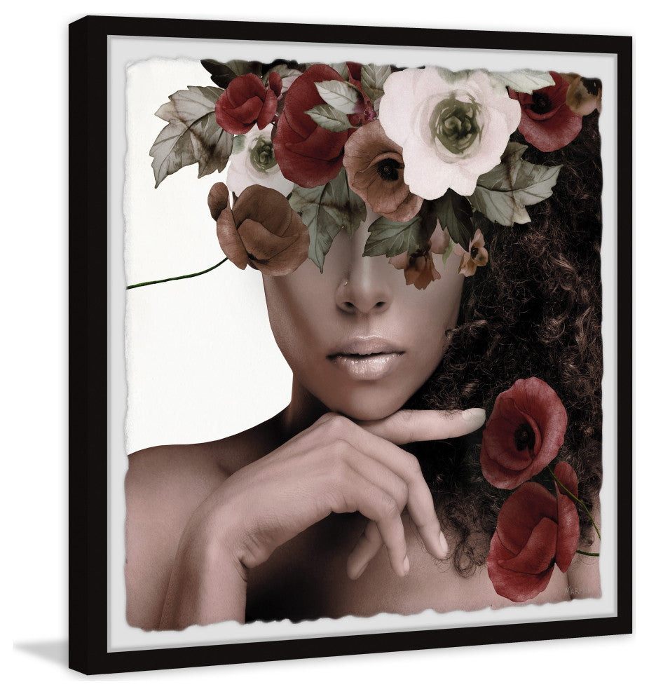 "Poppy Desires" Framed Painting Print, 12x12