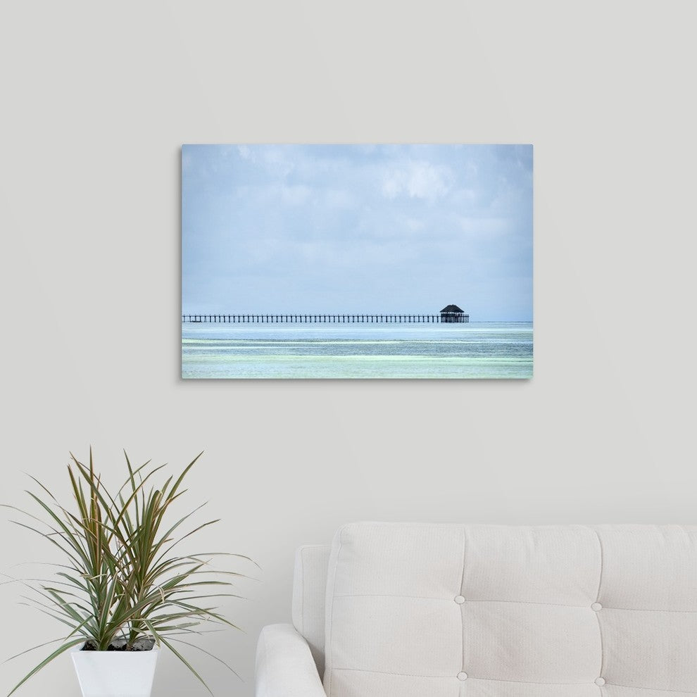"Pier Far" Wrapped Canvas Art Print, 24"x16"x1.5"