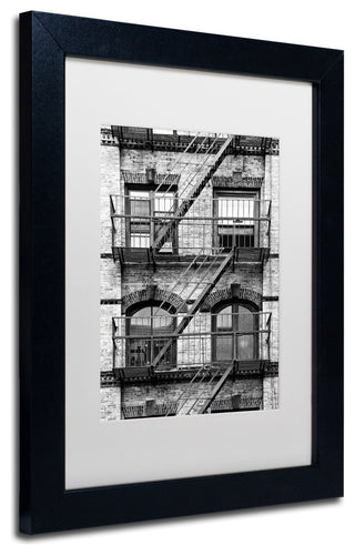 Philippe Hugonnard 'Fire Escape Manhattan', Black Frame, White Mat, 14x11