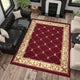 Orleans Traditional Border Area Rug, Red, 7'10" X 10'3"