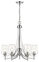 Zlite 473-5CH 5-Light Chandelier, Clear