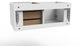 CastelloUSA Alpine 36" Wall Mounted Vanity, Base Only, White, Chrome Handles