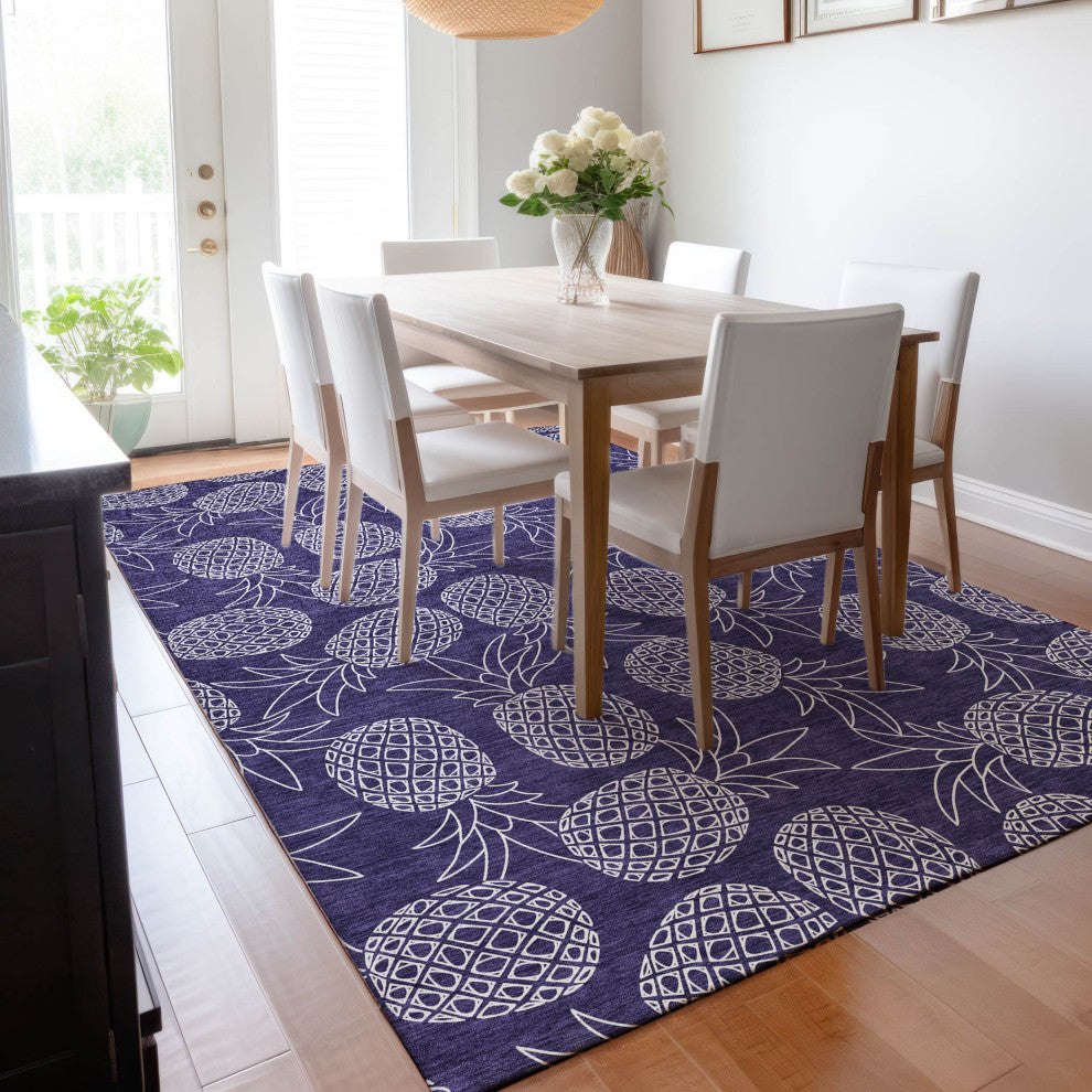 Addison Premium Washable Mayfield AMF161 blue 8' x 10' Rug