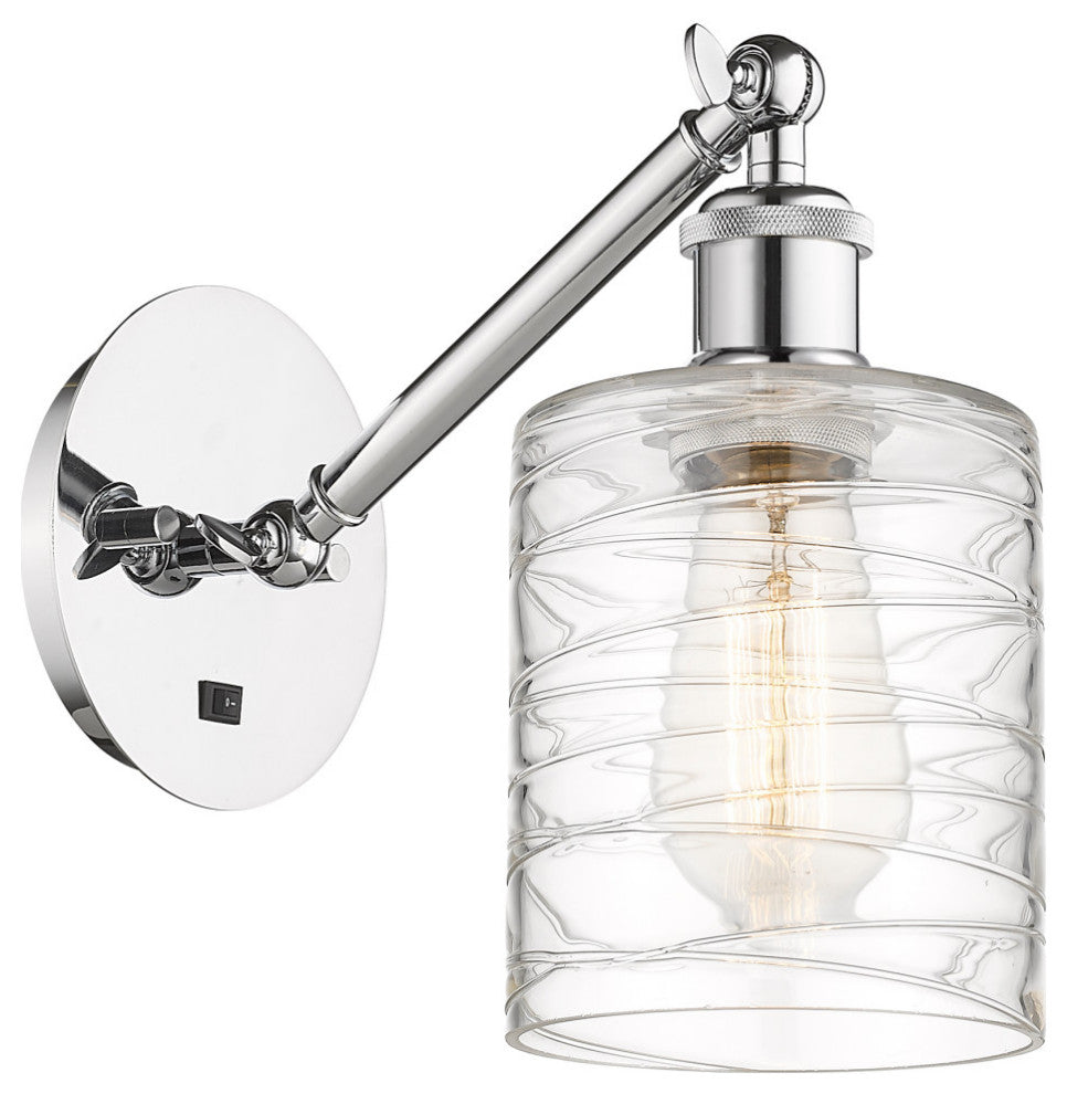 Innovations 317-1W-PC-G1113 1-Light Sconce, Polished Chrome