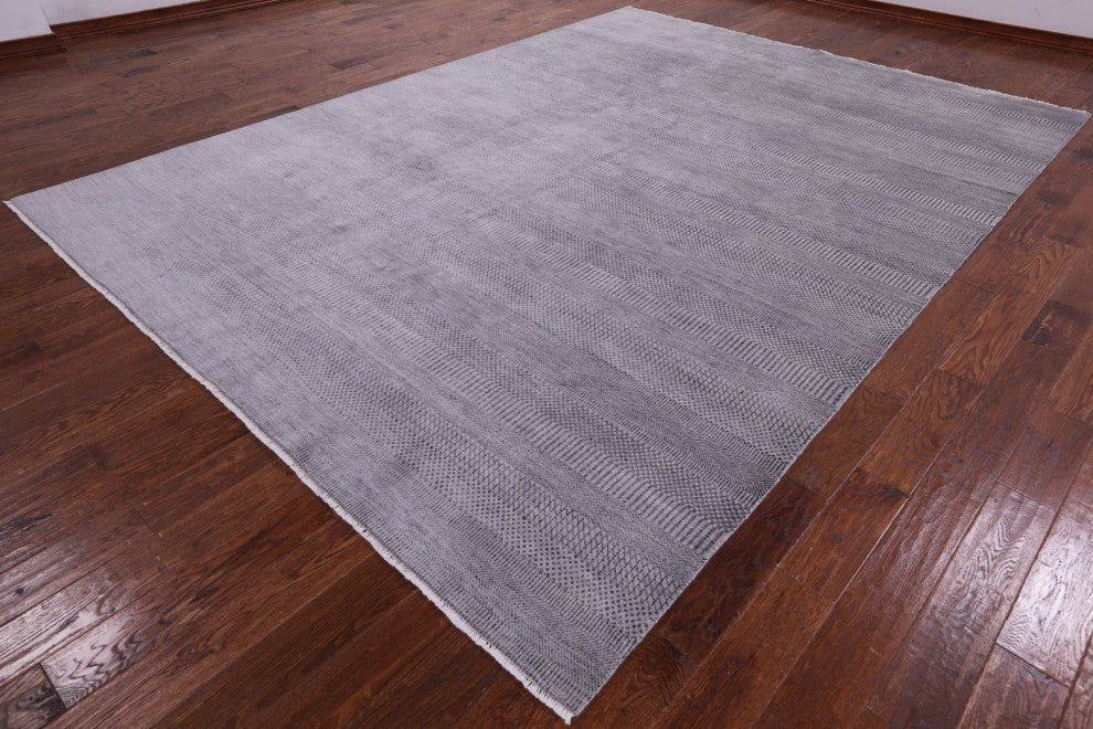 Savannah Gabbeh Wool and Silk Hand Knotted Rug 9' 0" X 12' 4" Q6527