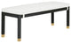 Amara Charcoal Woven Rattan Bench
