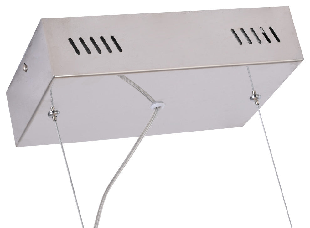 Chrome Geometric Stainless Steel Frame LED Light Fixture