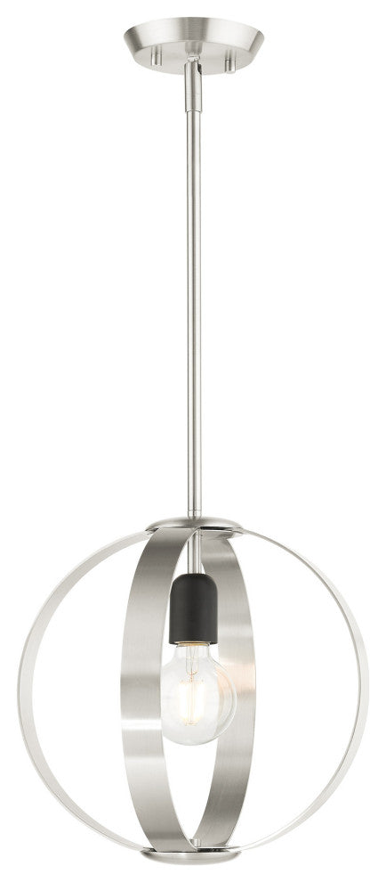 Brushed Nickel Industrial, Modern, Nostalgic, Rustic, Loft Pendant