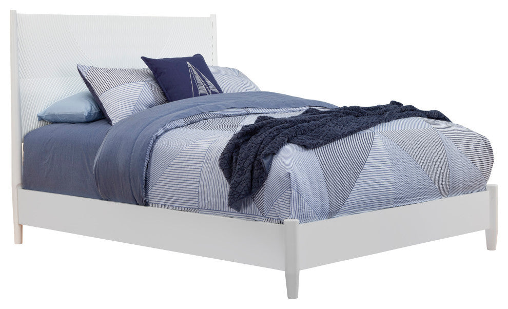 Tranquility Queen Panel Bed, White