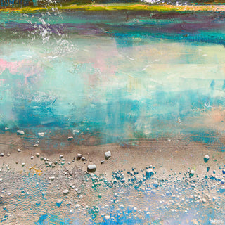 "Sand Pebbles" Painting Print on Wrapped Canvas, 24"x24"