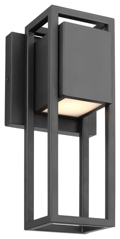 Supreme 10W LED Small Wall Lantern, Matte Black Finish