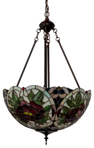 Meyda Lighting 232775 20" Wide Renaissance Rose Inverted Pendant
