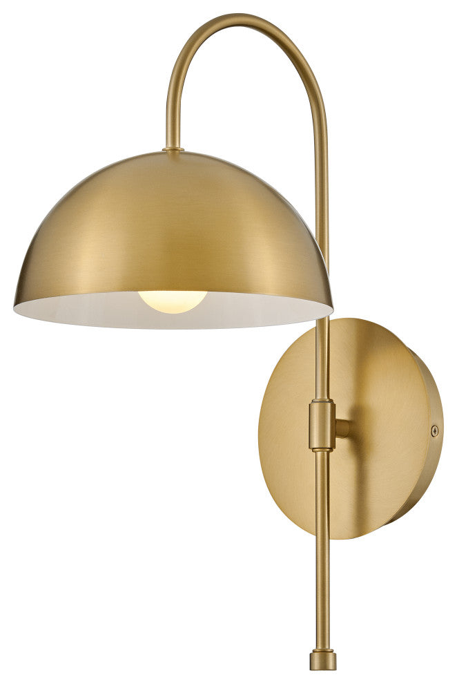 Lark Lou 17" Single Wall Sconce, Lacquered Brass