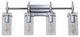 Effimero 4-Light Wall Sconce, Chrome