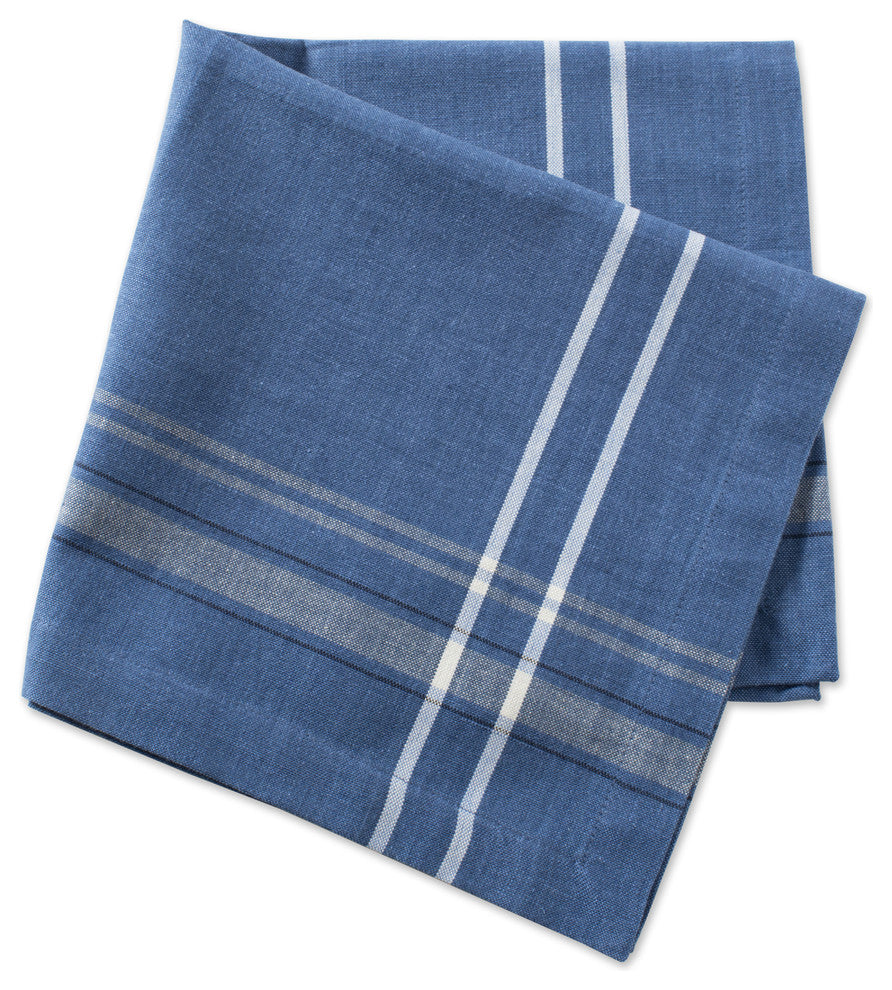 DII Blue Chambray French Stripe Napkin, Set of 6