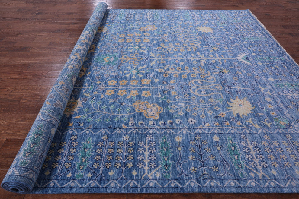 10' 2" X 14' 1" Turkish Oushak Hand Knotted Wool Rug - Q13284