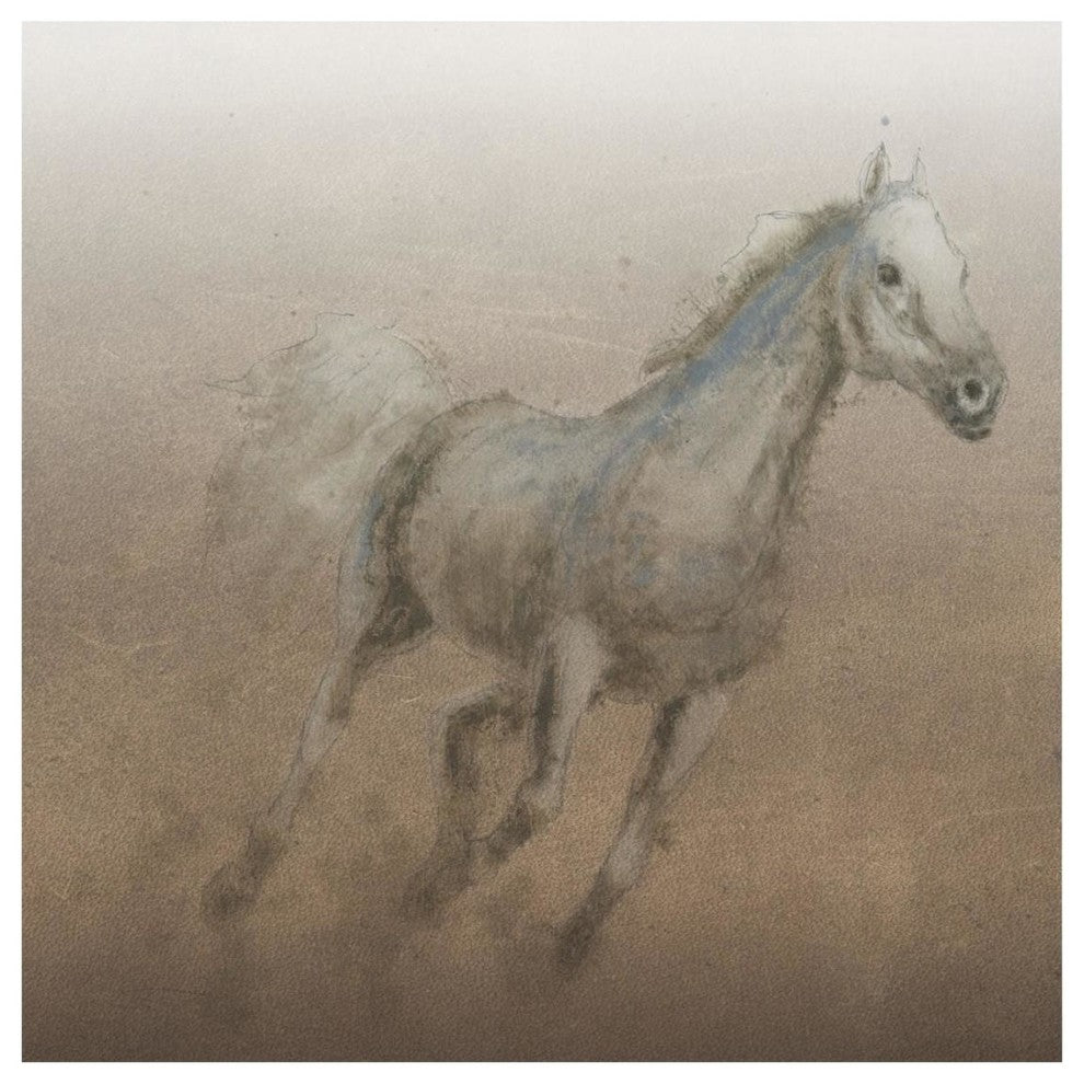 "Stallion I on Leather" Digital Paper Print by James Wiens, 26"x26"